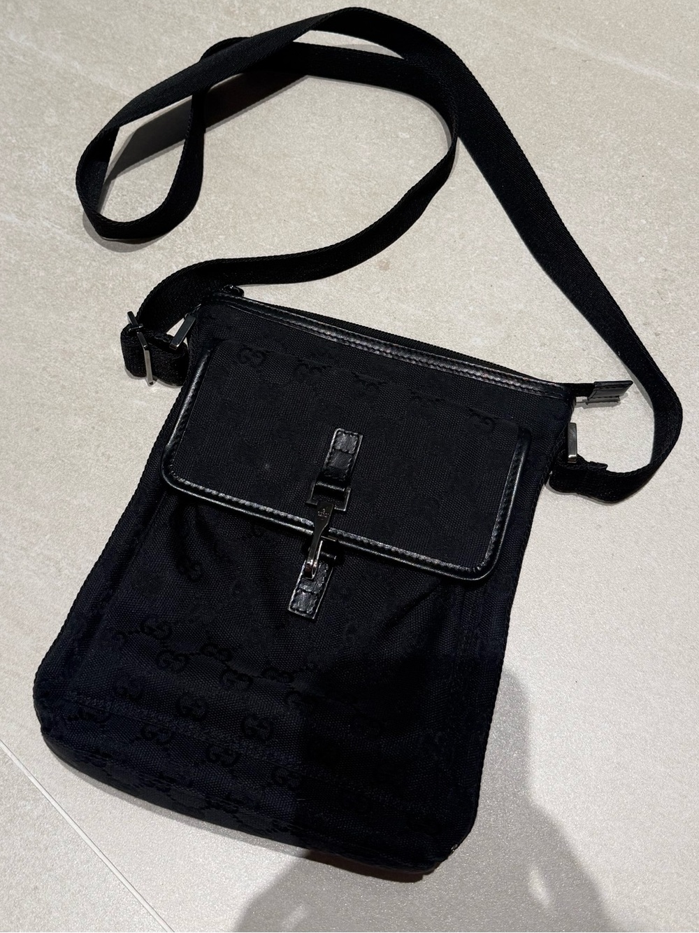Gucci Vintage Jackie GG Canvas Crossbody